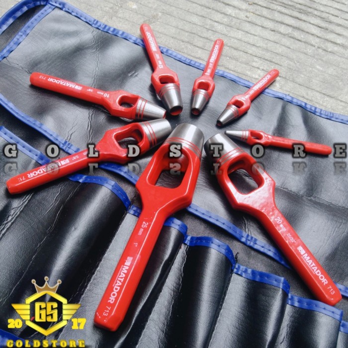 

✨Sale Alat Pembolong Plat Baja Besi - Plong Set 8 Pcs Matador Hollow Punch Bisa Gojek