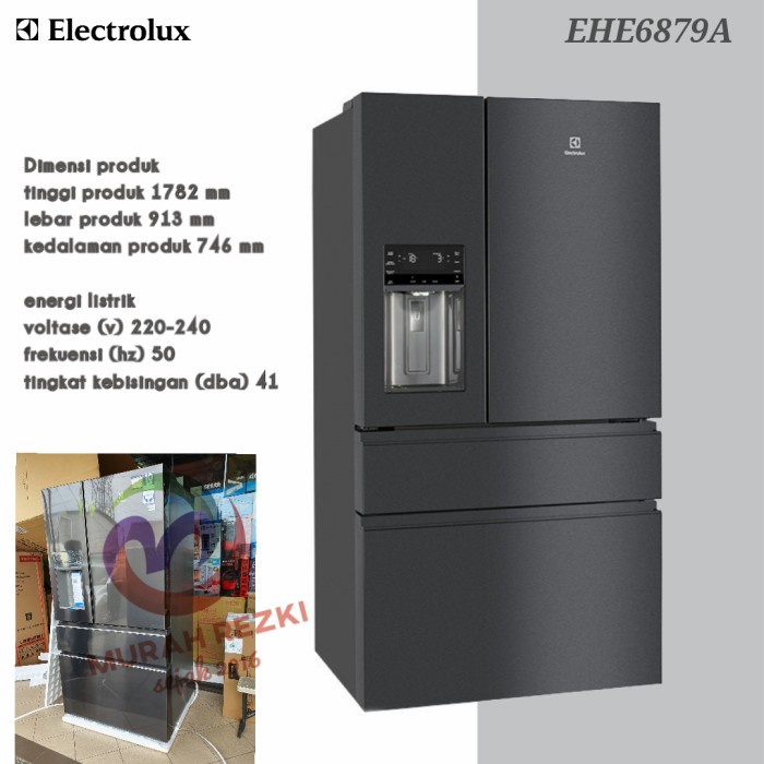✨Ready Electrolux Kulkas Inverter French Door Ehe 6879 A - B Bisa Gojek