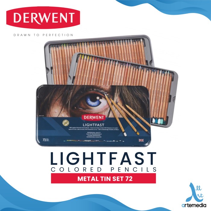 

✨Sale Pensil Warna Derwent Lightfast 72 Pencil Color Metal Tin Set Bisa Sameday