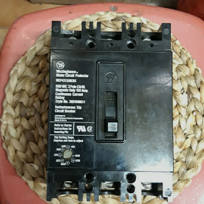 ✨Original Mccb Westinghouse Motor Circuit Protector Mcp431550Crx 3 Phase 150A Terbatas