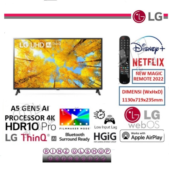 ✨Ori Led Tv Lg 65Uq7550Psf Smart Tv Uhd 4K Ai Thinq 65Uq7550 Magic Remote Terbatas