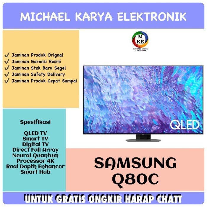 ✨Ori Qled Samsung 50 Inch Q80C Qled 4K Smart Tv Samsung 50Q80C Qa50Q80C 50 Terbatas