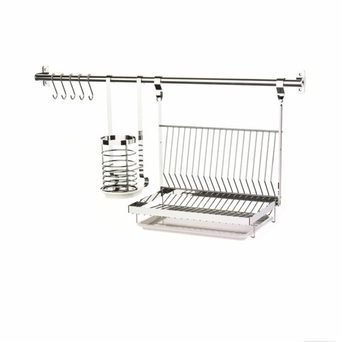 ✨Ori Krischef Rak Piring Gantung 60 Cm - Silver - Ori Ace Hardware Diskon