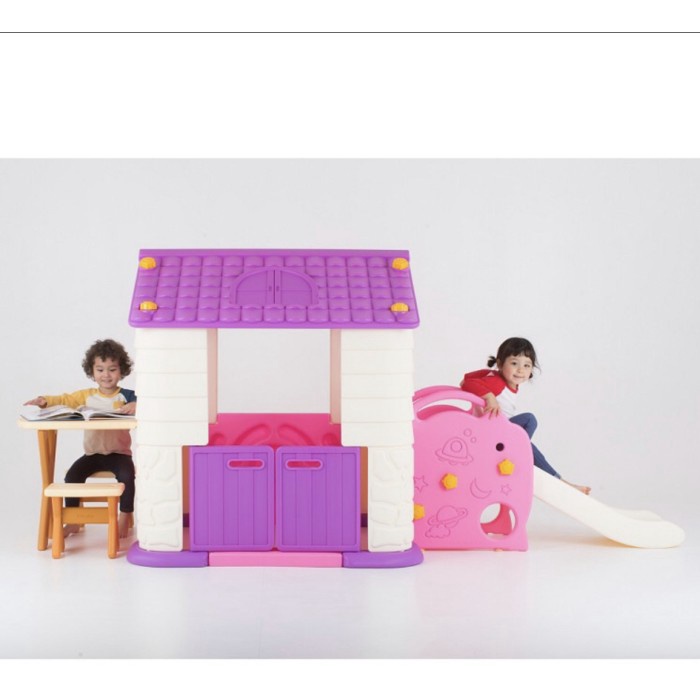 ✅Termurah Eduplay Playhouse With Slide Mainan Rumah Rumahan Anak Perosotan Anak Diskon