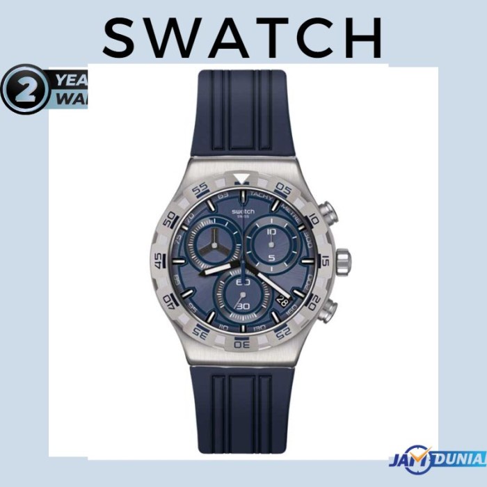 ✅Ori Jam Tangan Swatch Original Yvs473 Yvs 473 Jam Pria La Teckno Blue Terbaru