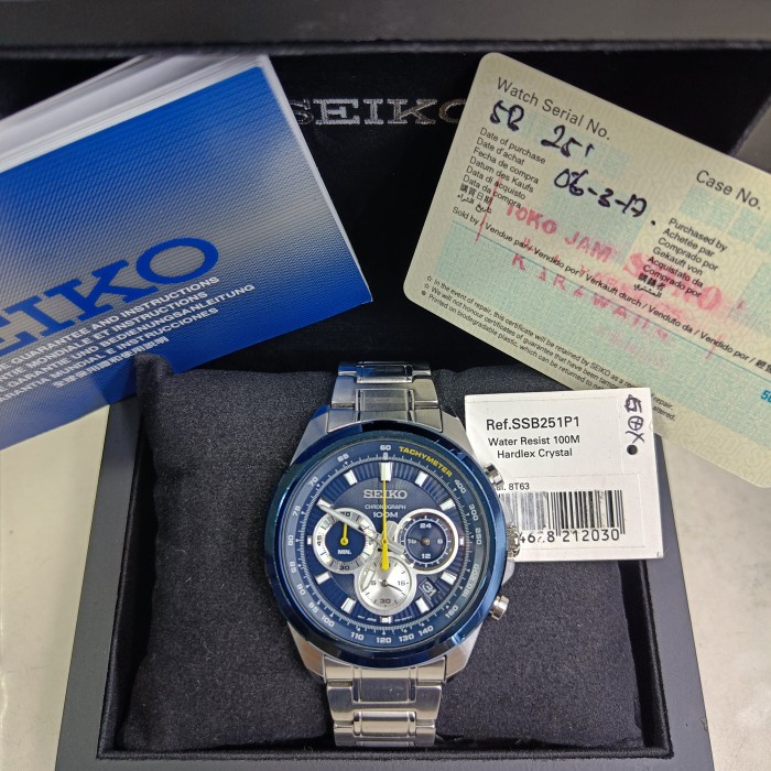 ✅Termurah Seiko Chronograph Ssb251P1 Original Bekas Pakai Fullset Normal Semua Berkualitas