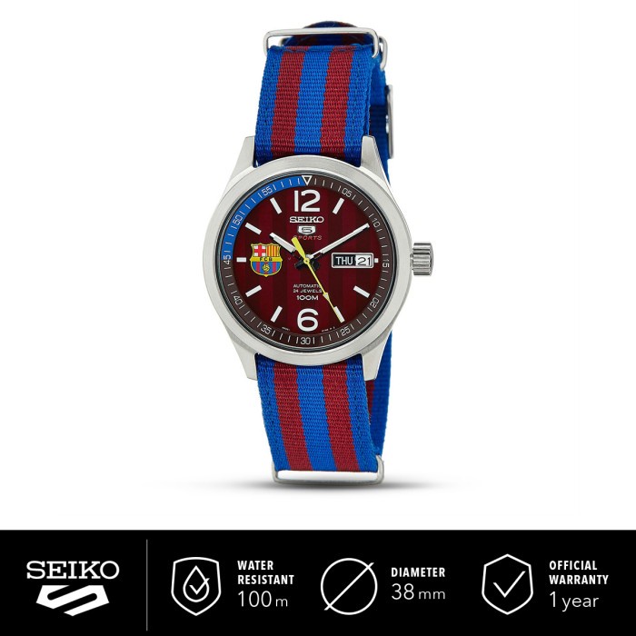 ✅Ready Jam Tangan Pria Seiko 5 Barcelona Sports Srp305K1 Automatic Srp305 Terbatas