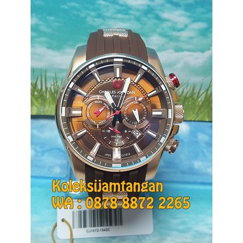✅Original Jam Tangan Pria Charles Jourdan Cj1012-1542C Rose Gold Original Murah Terbatas