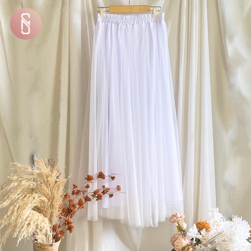 Rok Tutu Emely Jumbo Tulle Big Size L Xxl Bahan Syakilla Dress Kondangan