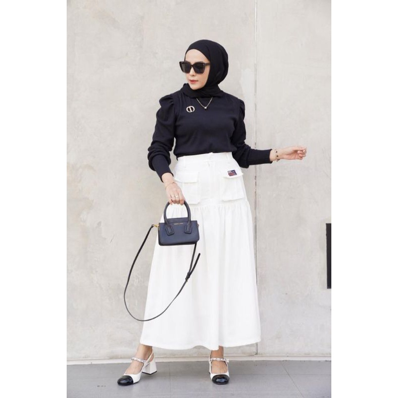 [NEW COLLECTIONS] BEST SELLER Setelan GYL Kaos Turtle Neck Rok GYL Cargo Best Design By GYL