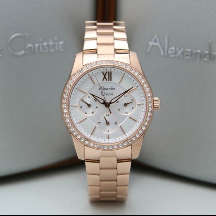 ✅Baru Alexandre Christie Original Wanita Ac2827 - Ac 2827 Rosegold White Terbatas