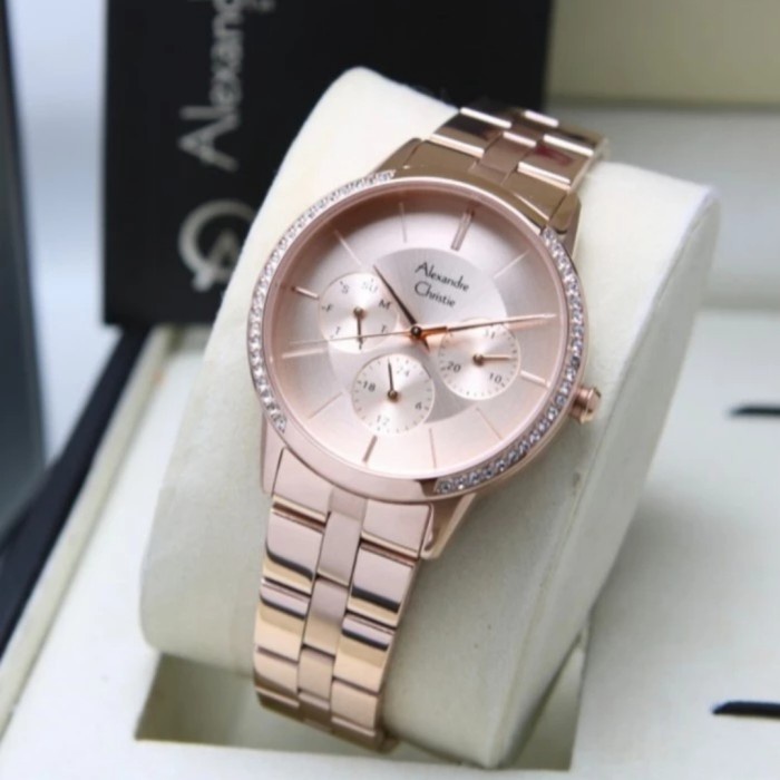 ✅Baru Jam Tangan Wanita Original Alexandre Christie Ac2988Bf All Rosegold Limited