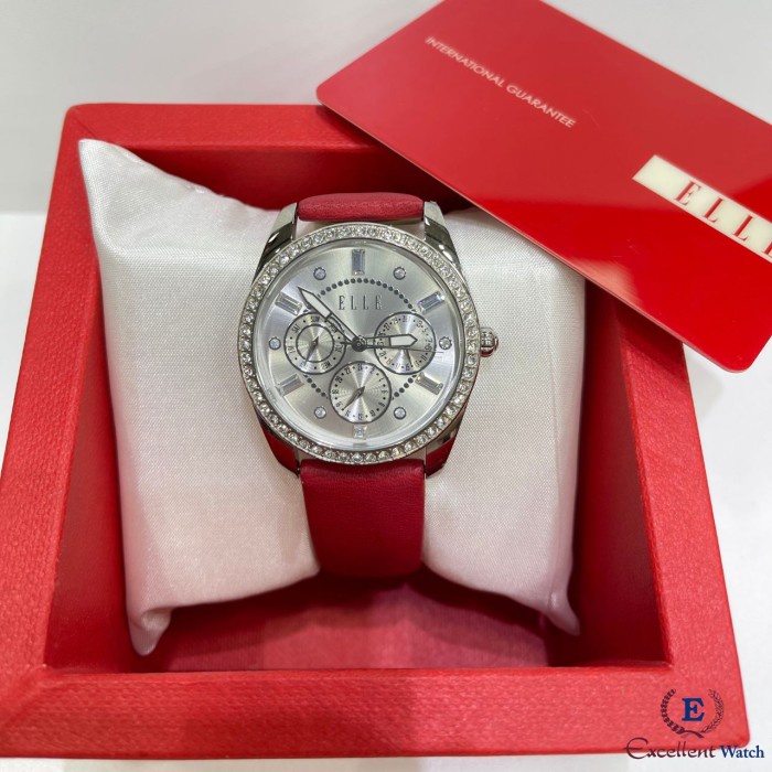 ✅New Excellent Watch Jam Tangan Wanita Elle El20352S05N Red Berkualitas