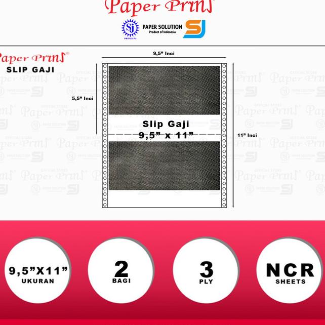 

Paperpryns Kertas Continuous Form Slip Gaji 3PLY 9,5" x 11"/2 (Bagi 2) |Top|Best
