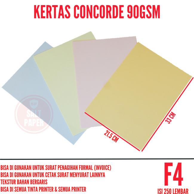 

Kertas Concorde F4 90 Gsm isi 250 lembar / Kertas Surat F4 90 gr Kode lb 1045