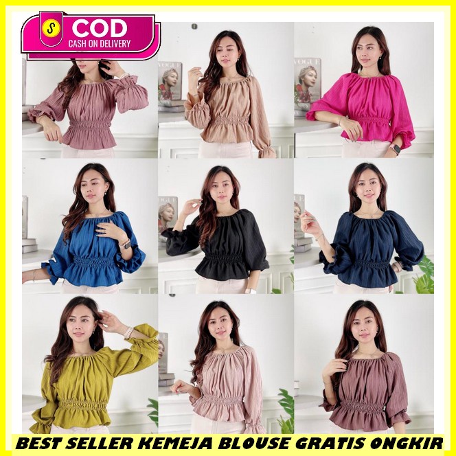 Atasan Cewek Lengan Panjang Bju Tunic Casual Wanta Impor Baju Muslim Terbaru 2023 Kekinian Tunic Wan