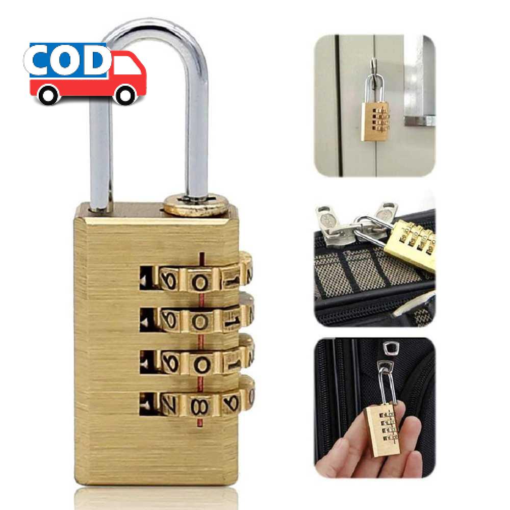Gembok Koper Kecil Kode Angka 4 Digit Padlock Password Bisa Untuk Pintu Gerbang