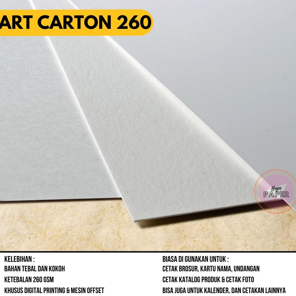 

Hot Sale - Art Carton 260 gsm A4 isi 50 lembar / Kertas Art Carton 260 gsm / Art Karton 260 gsm / Kertas Karton A4 260 gsm !!