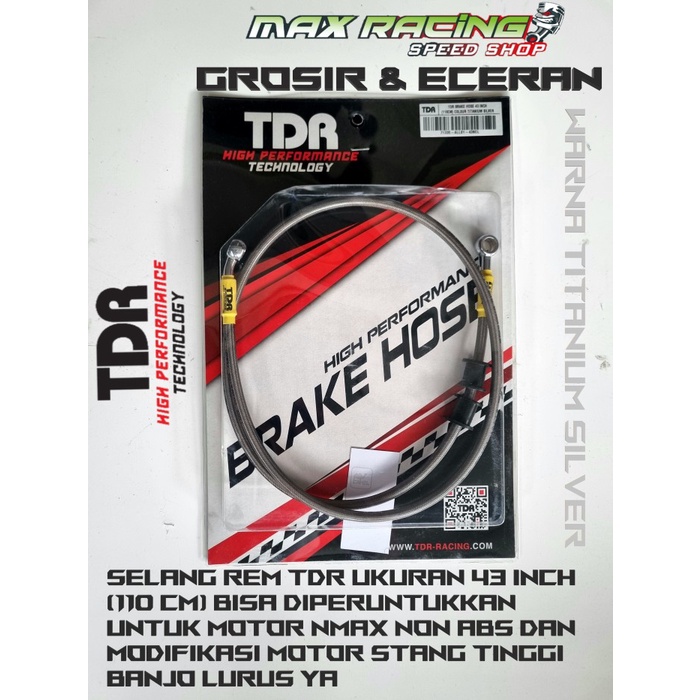 SELANG REM TDR DEPAN 43 INCH 110 CM TITANIUM SILVER NMAX NON ABS