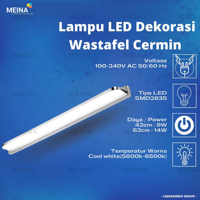 LAMPU HIAS DEKORASI DINDING WASTAFEL CERMIN KAMAR MANDI LED MINIMALIS