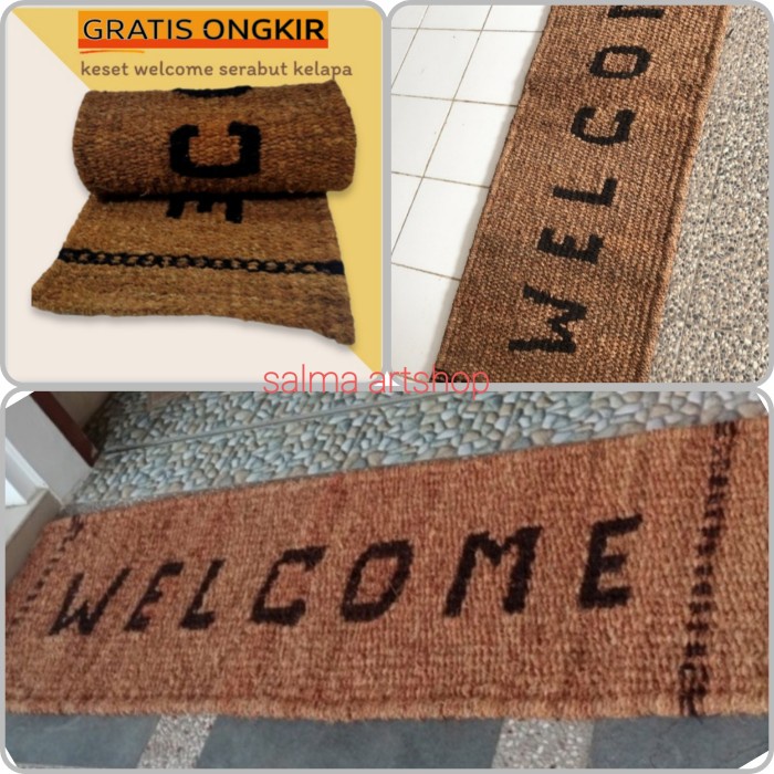 Promo Keset Serabut Kelapa -Welcome-2M/Keset Lantai Panjang Welcome