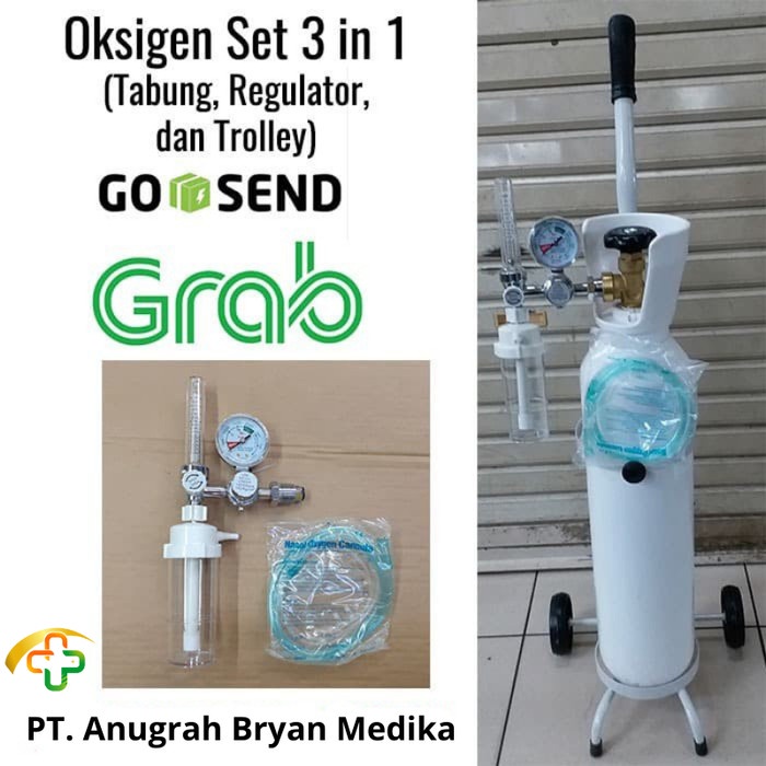 NEW PAKET LENGKAP TABUNG OKSIGEN 1M3 / ALAT BANTU PERNAPASAN ORIGINAL TERBARU