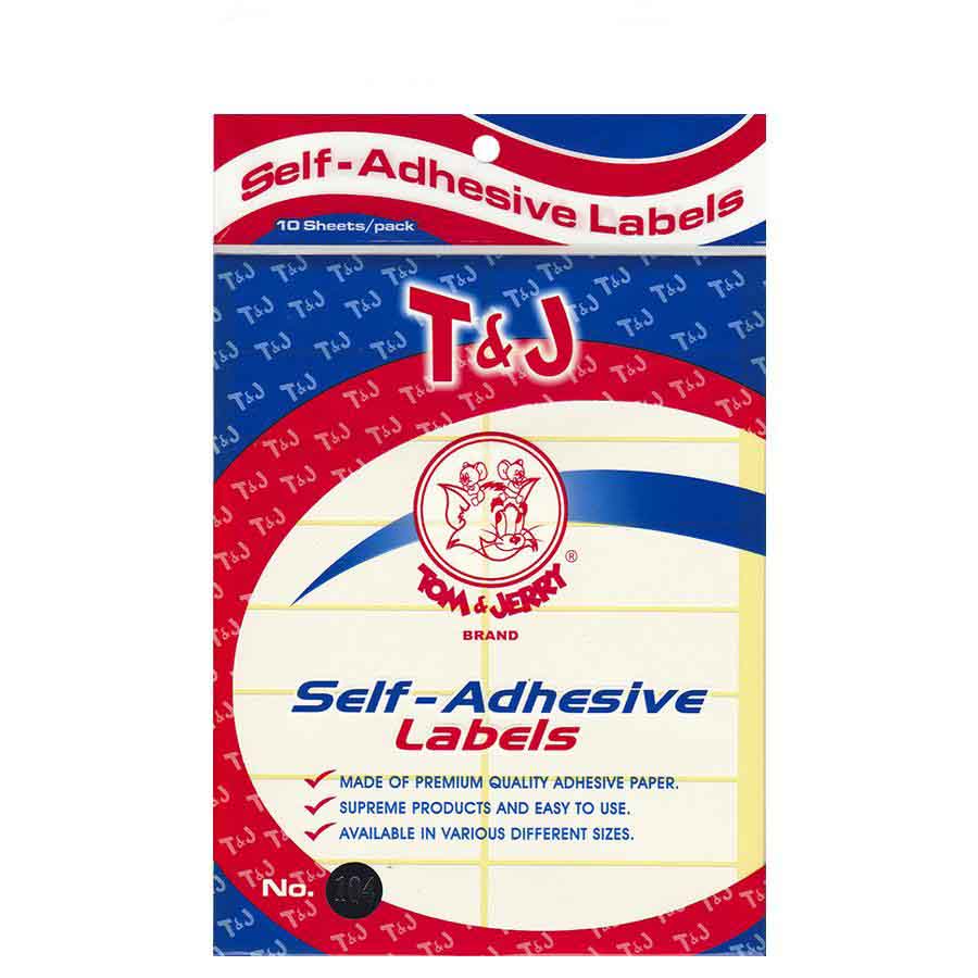 

LABEL STICKER T&J 104 PUTIH