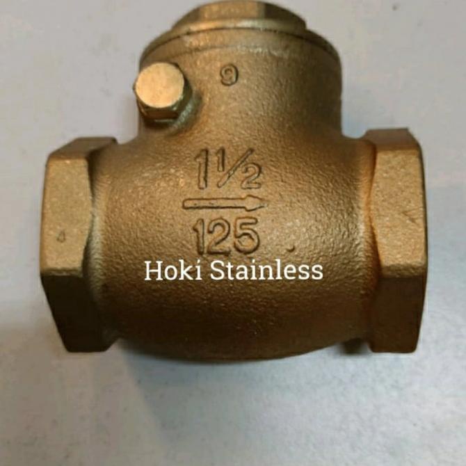 Check Valve Kuningan Kitz 1" Inch / Swing Check Valve Brass Kuningan