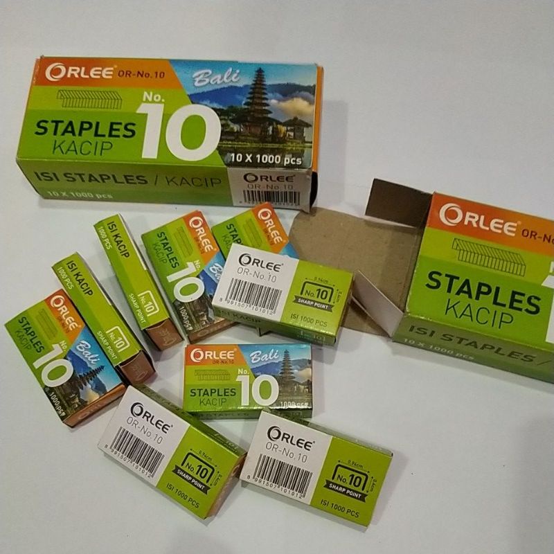 

isi steples kuat terjamin orlee 1pack 10 dus kecil
