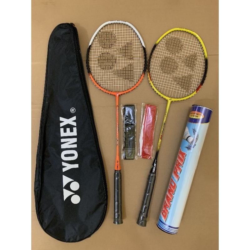 [NEW ARRIVALS] BEST PRODUCT raket badminton paket komplit 2 raket 2 towel grip 1 tas dan 1 slop kok