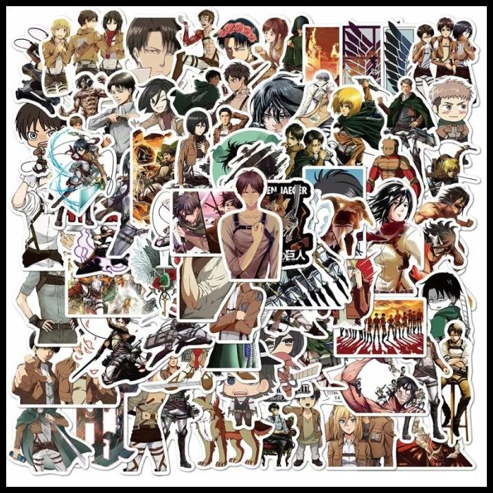 

BEST DEAL STICKER STIKER ANIME ATTACK ON TITAN SHINGEKI NO KYOJIN AOT PAKETAN !!!!!!!