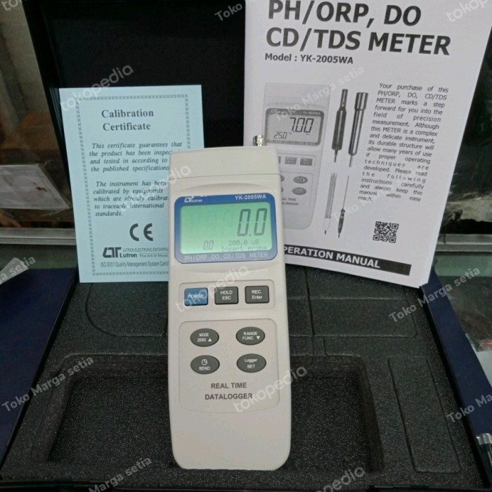 ✅Termurah Ph Orp Do Cd/Tds Meter Lutron Yk-2005Wa Sensor Probe Belum Termasuk Limited