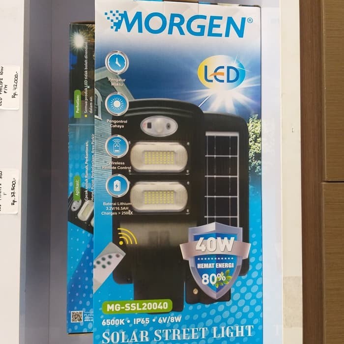 ✅Original Lampu Jalan Tenaga Surya Solar Cell 40W Morgen Diskon
