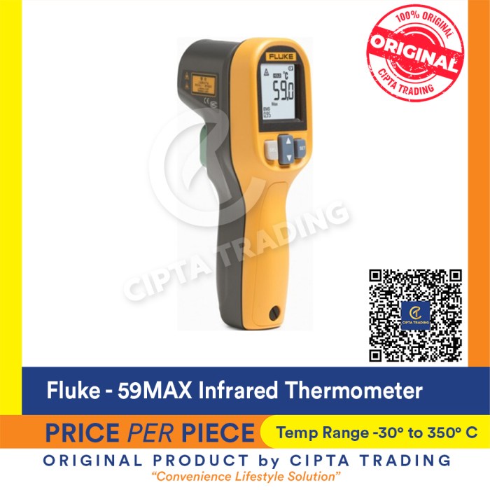 ✅Ori Fluke - Thermometer - Fluke 59 Max Infrared Thermometer Terbatas