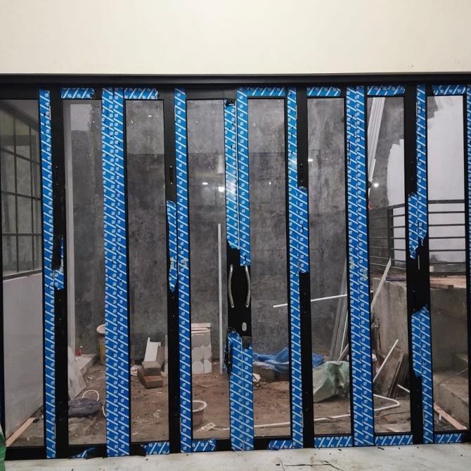 ✅New Ori Dp Kusen Pintu Lipat Aluminium Ykk Hitam Limited