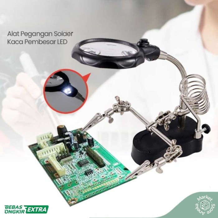 

Kaca Pembesar Service Jam Tangan Hp Dengan Led Solder