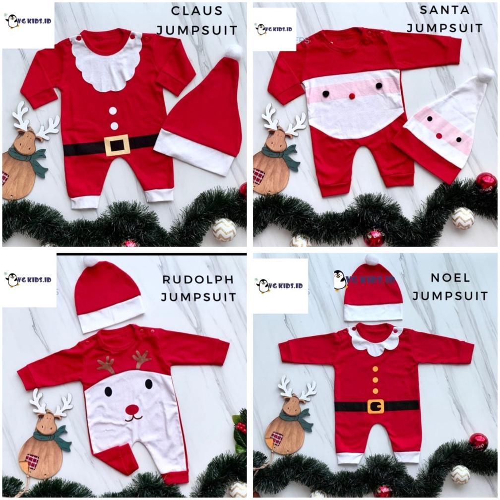 VGKIDS-BAJU NATAL BAYI NEWBORN 0-3 BULAN KOSTUM CHRISTMAS JUMPER BAYI NATAL (COD)
