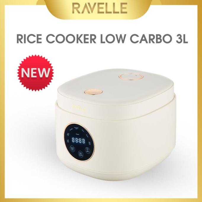 Ravelle Digital Rice Cooker Low Carbo 3L - Penanak Nasi - Low Watt Kimiwagobi