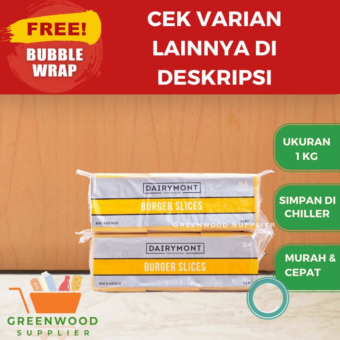 

Dairymont Keju Burger / Burger Slices 1Kg - 84 Slices