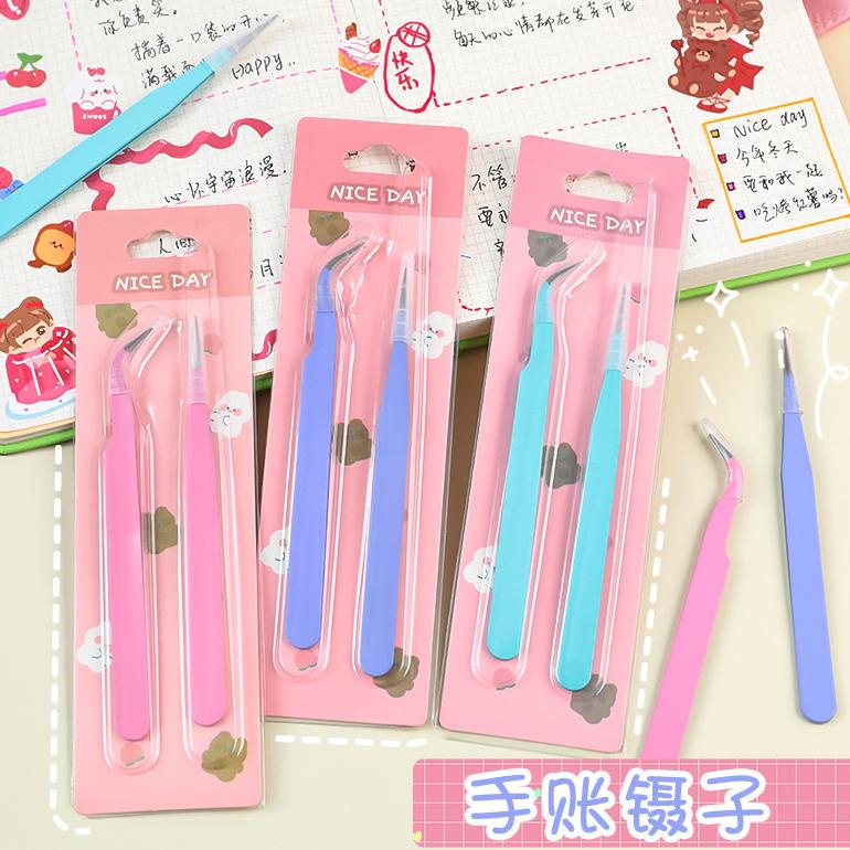 

PINSET PENJEPIT TWEEZERS STIKER TOOL WARNA PASTEL ISI 2