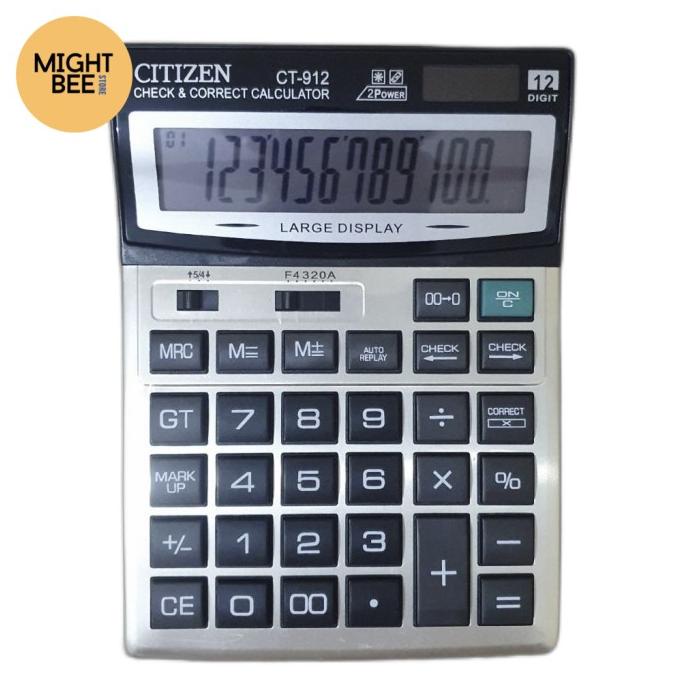 

Kalkulator Citizen CT 912 - Kalkulator Citizen Besar - 12 Digit