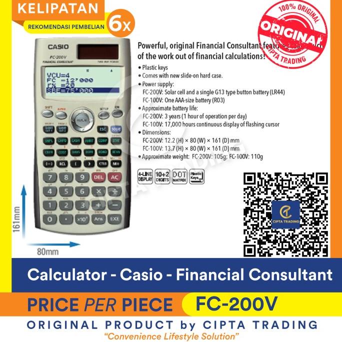 

Calculator - Casio - Financial Calculator FC-200V