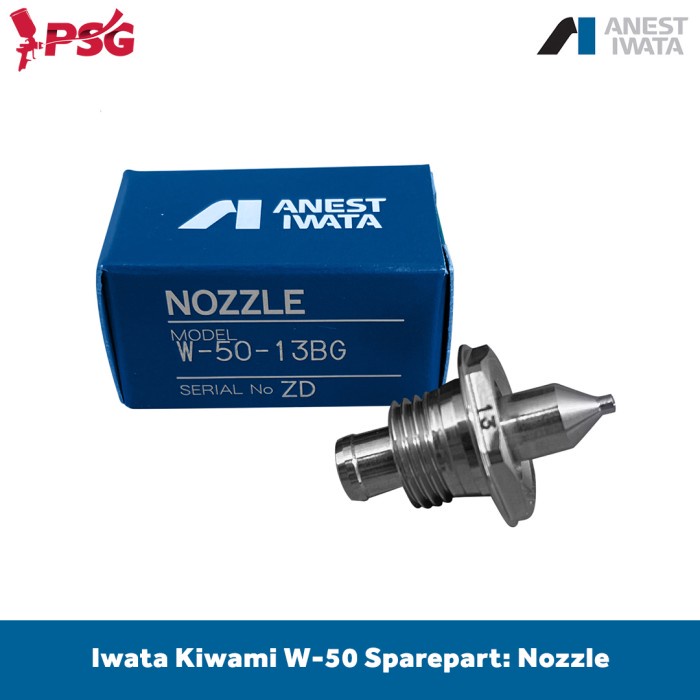 ✅Baru Iwata Kiwami W-50 Spraygun Fluid Nozzle Sparepart W-50-13Bg Bisa Sameday