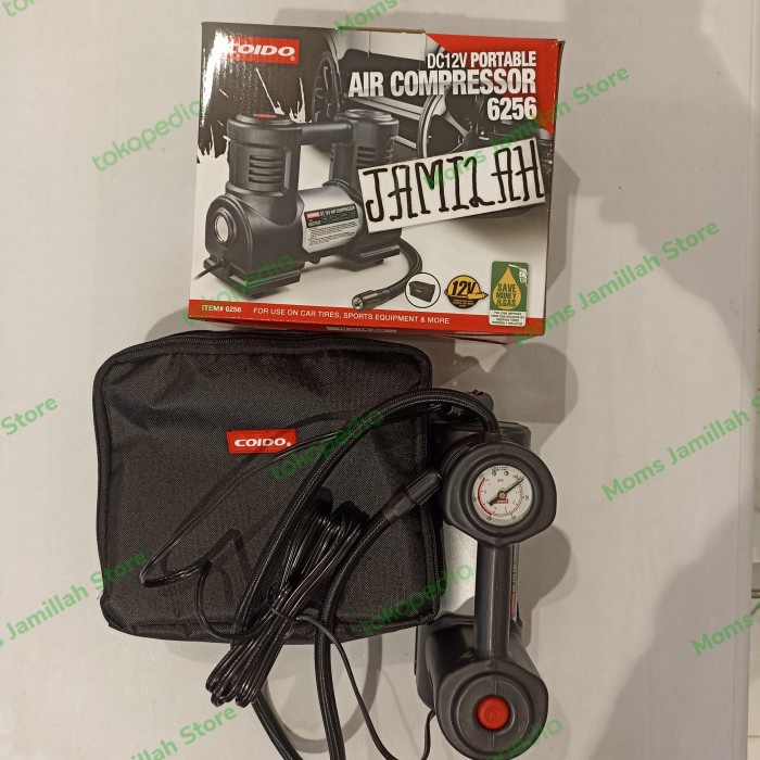 ✅Baru Pompa Ban Mobil Portable Praktis Super Inflator Coido 6256 Original Berkualitas