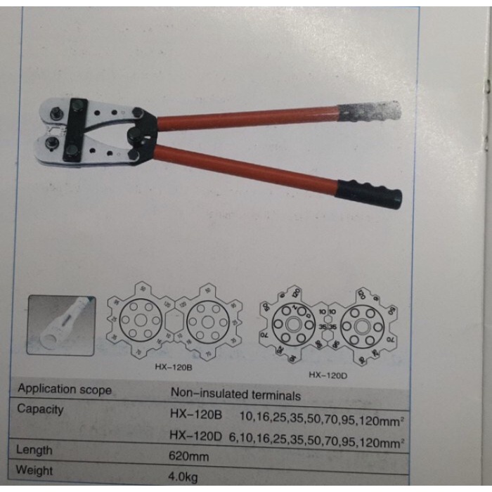 ✅Baru Tang Press Skun 10-120Mm / Crimping Tool Hx120B Diskon
