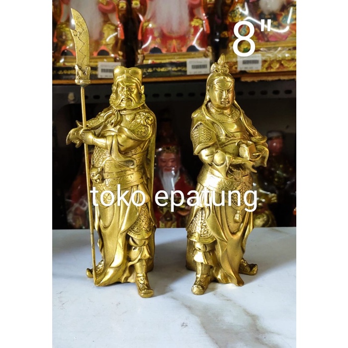 [Ori] Pengawal Kwan Kong / Tiu Cong Dan Kwan Ping - Kuningan - 8 Inch Berkualitas