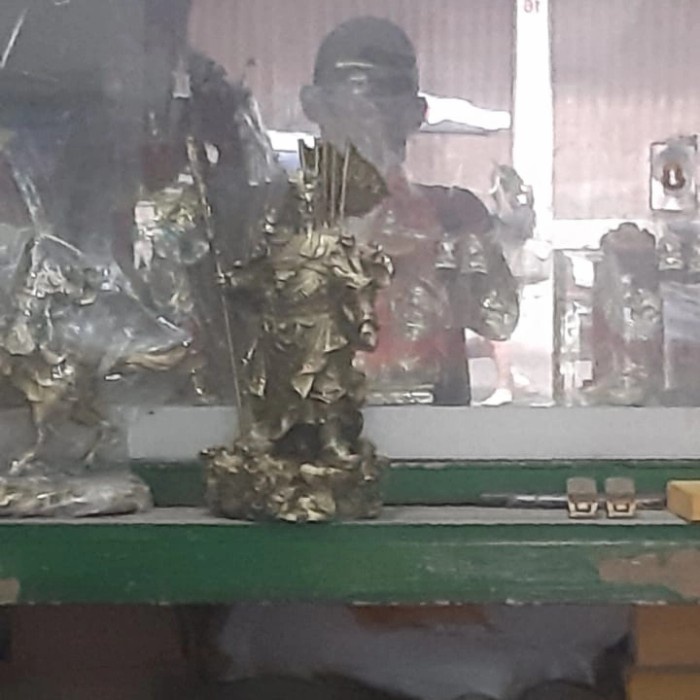 [Original] Patung Kimsin Kwan Kong 12 Inchi Logam Bisa Gojek