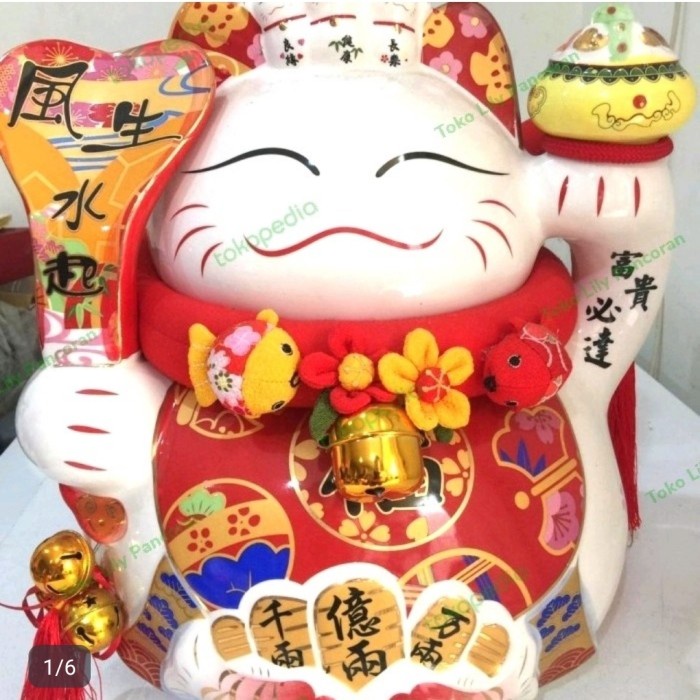 [Original] Kucing Hoki Besar/Pajangan Kucing/Patung Bisa Sameday