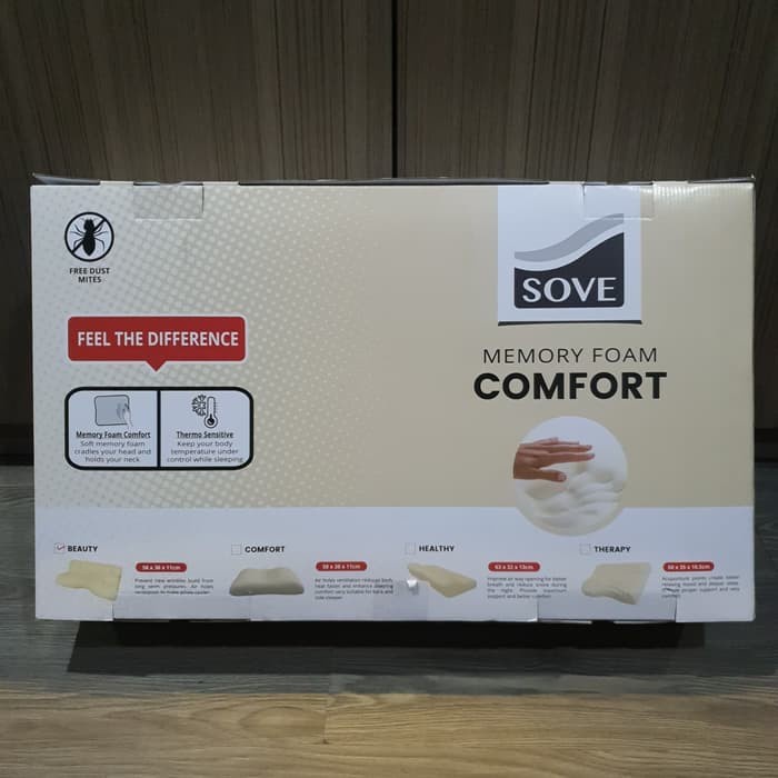 [Ori] Jysk Bantal Sove Memory Foam Comfort Bebas Tungau Healthy 63X32X13 Cm Berkualitas