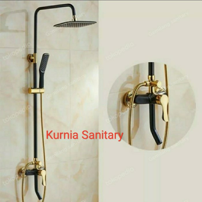 [Ori] Shower Tiang Mixer Gold Black/Shower Columt Model Toto Gold Black P/D Diskon